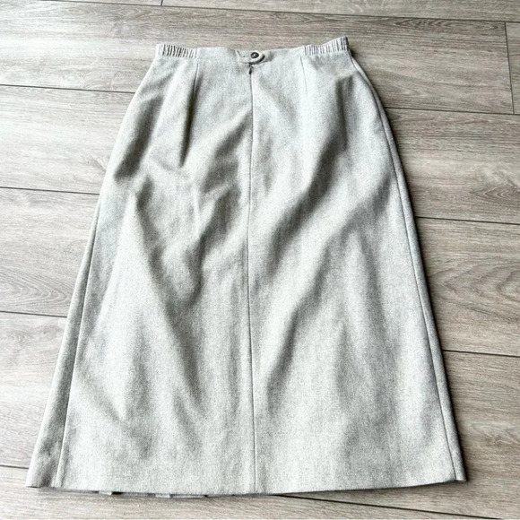 Vintage TanJay Wool Blend Pleated Midi Skirt Made in Canada - Picture 11 of 14